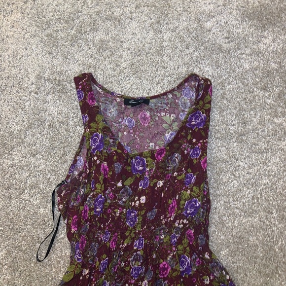 Forever 21 Maroon & Purple Floral Blouse size S - Picture 5 of 10